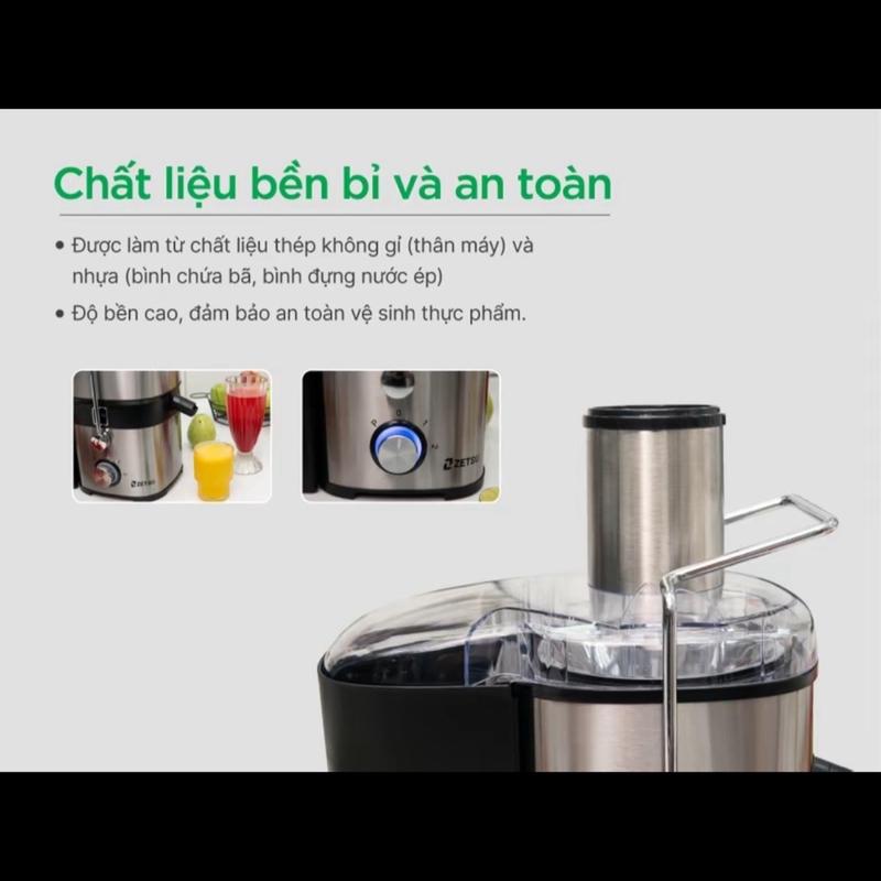 Máy ép nhanh Zetsu Z-11 - Ép trái cây, rau củ, xay sinh tố - Công suất 800w 1