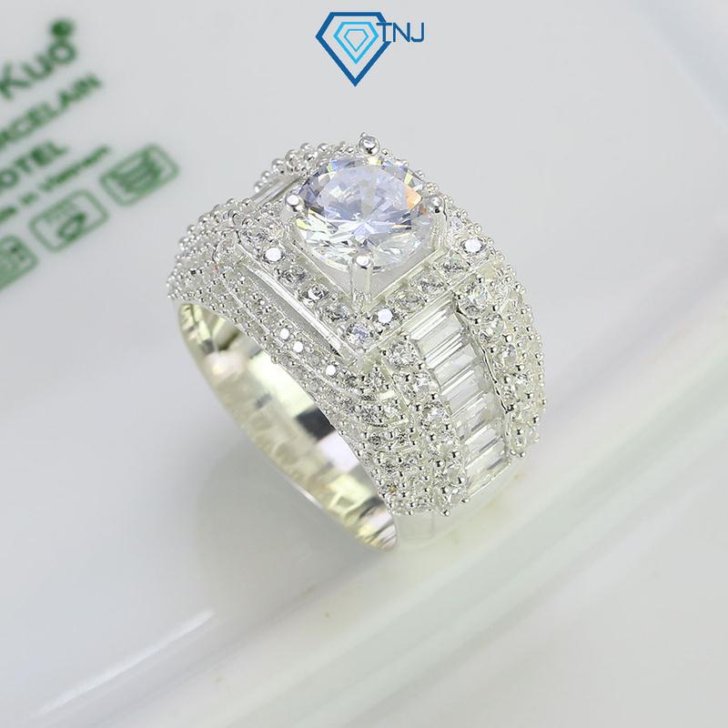Nhẫn nam bạc thật đính đá đẹp NNA0369 - Trang Sức TNJ