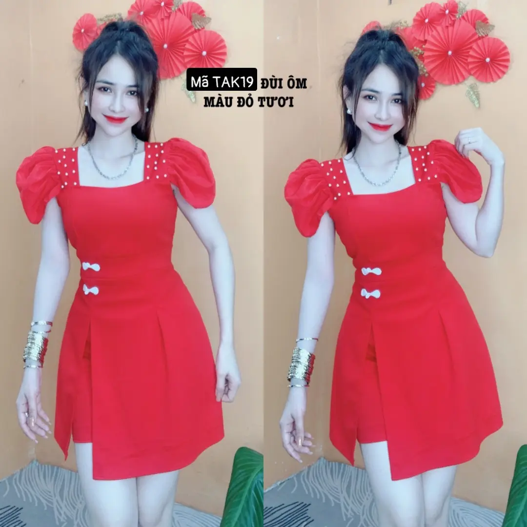SÉT ĐẦM KÈM QUẦN ĐÙI-MẶC TÔN DÁNG.MÃ TAK19 Nữ Women Top Thun Áo Kem Cotton Màu Đen
