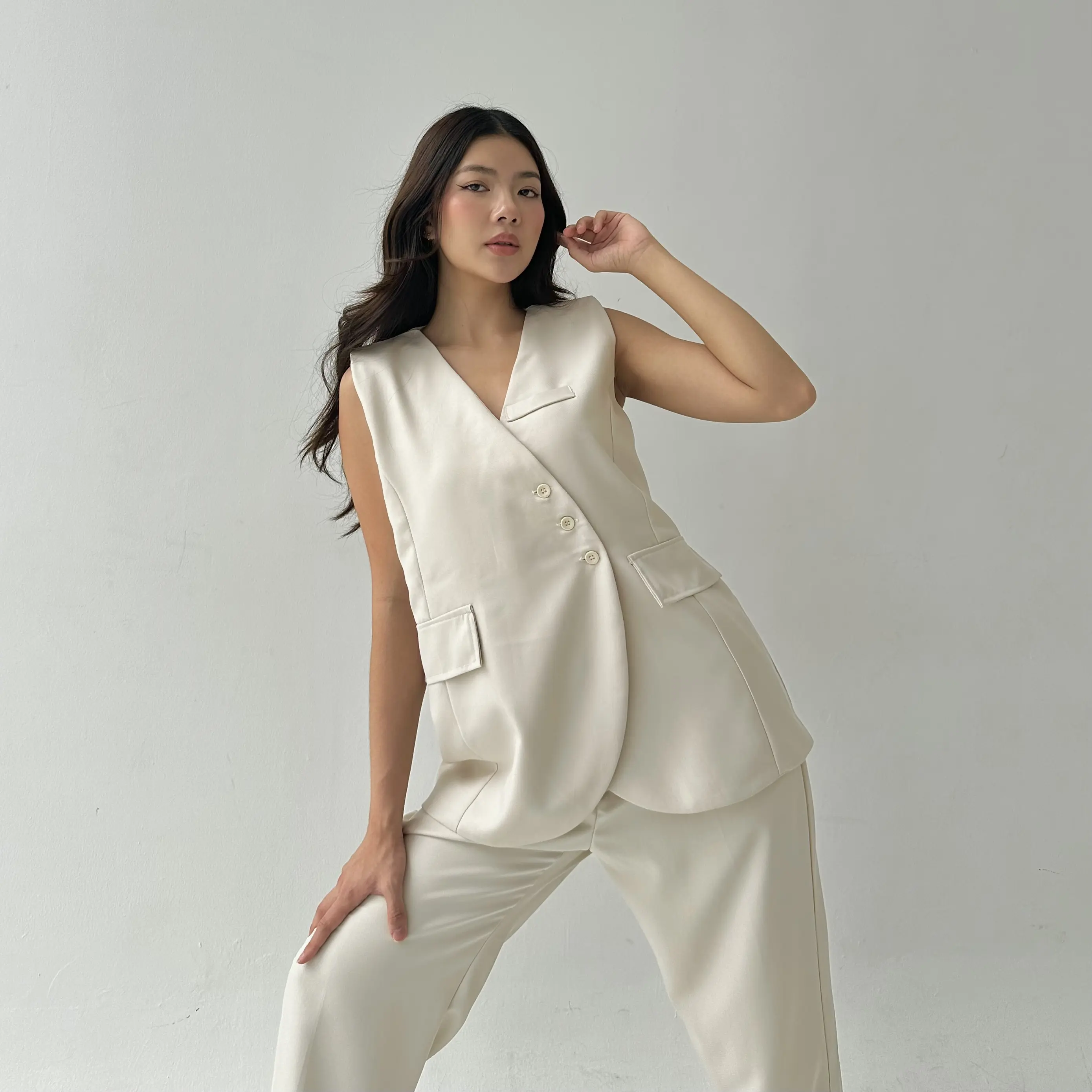 POPPY VEST - Vest Outer Rompi Wanita Atasan Over Crop Top Murah Luaran Oversized Jacket Top Summer Posha