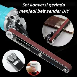 Bracket Belt Sander untuk Gerinda Alat Amplas Sabuk DIY Adjustable & Heavy Duty Untuk Kayu & Logam dengan Bantalan Ganda dan Tegangan Sabuk yang Dapat Disesuaikan