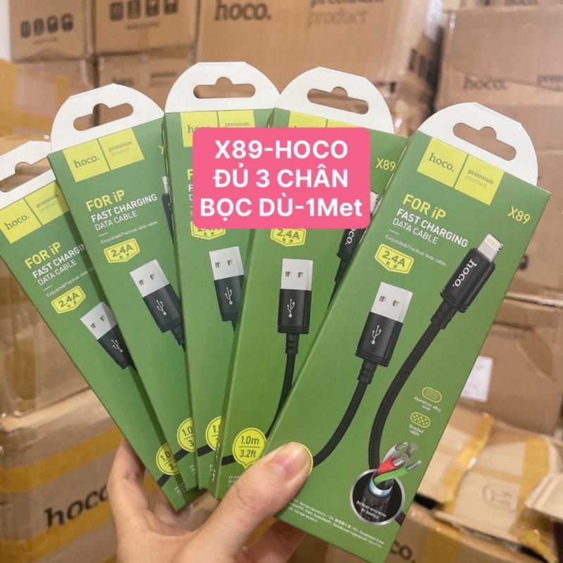 [Mua 1 tặng 1-Bảo hành 12 tháng] Cáp sạc Hoco X89 USB TO IPHONE/TYPE-C/MICRO-BẢO HÀNH 12 THÁNG LỖI 1 ĐỔI 1
