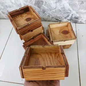 ASBAK KAYU WOODEN ASHTRAY 12 x 12 Asbak