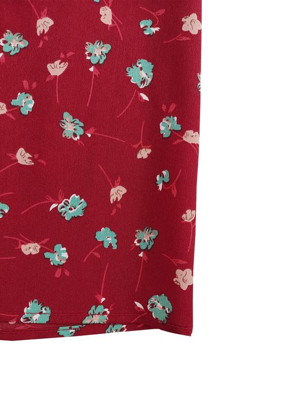 Plus Size All Over Print Belted Ruffle Wrap Butterfly Sleeve Dress, Cute Women Summer Clothes, Dresses for Women, Plus Size Dresses, Elegant V Neck Cap Sleeve A Line Dress for Vacation Holiday, Summer Dresses 2024 7