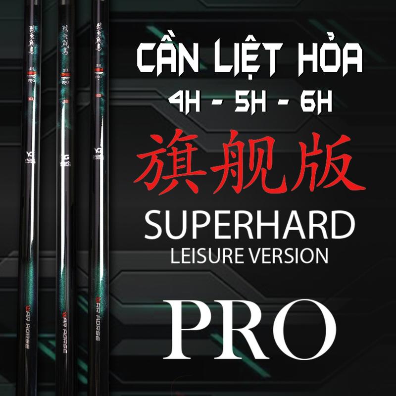 Cần Câu YG Liệt Hoả Pro Bản 4H-5H-6H - Phân Bố Lực 19-28 - Tải Tĩnh 1500-3000 - Cần Mềm Dịu Phù Hợp Câu Cá Chép, Cá Rô Phi Câu Cá Đi Câu Bắt Cá Fishing Nam Fish Carbon