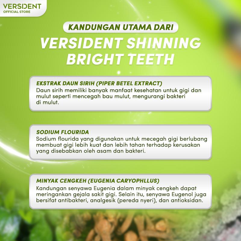 PROMO 1 JAM VERSIDENT (FLASH SALE) - Beli 1 Bonus 1 Sikat Gigi - Pasta Gigi Pemutih, Penghilang bau mulut 1
