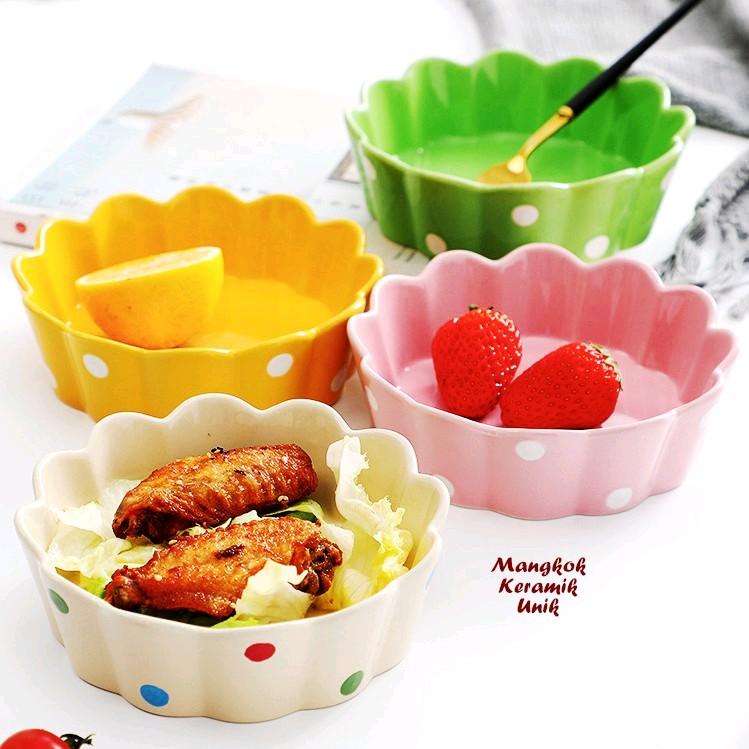 Mangkok saji Bulat Polkadot 8