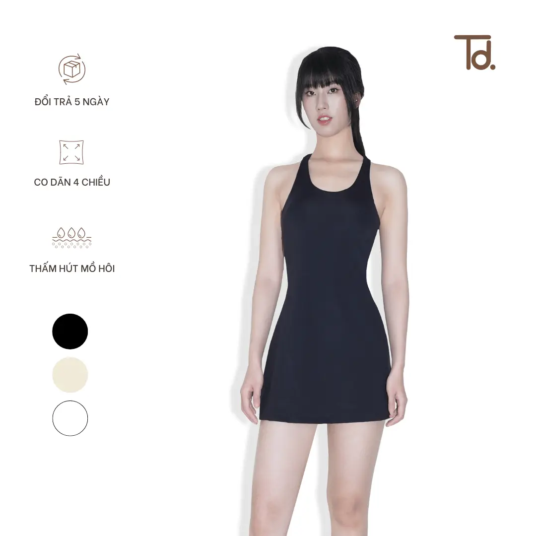 Đầm Thể Thao Tennis VITARadiance - Studio Tamarind - Thời trang, co giãn tốt, thoáng khí, mềm mịn, thoải mái - Thời trang Sport Thun workout Nữ Dress