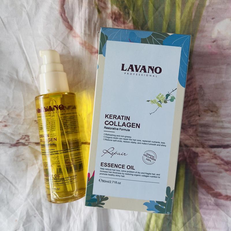 Tinh dầu dưỡng tóc chống khô sơ trẻ ngọn COLLAGEN KERATIN LAVANO 80ML