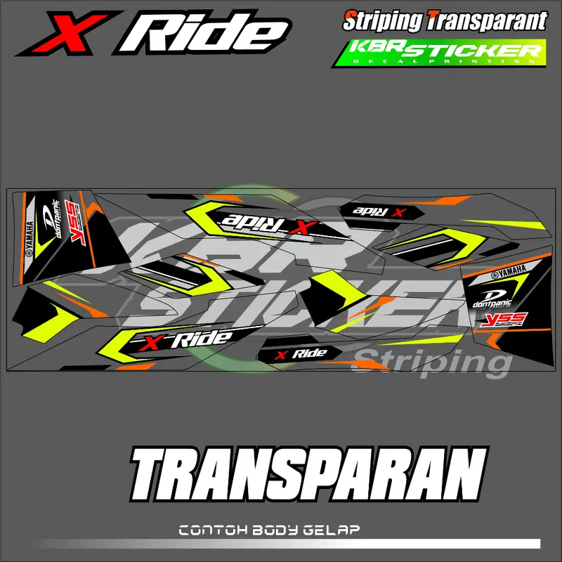 X RIDE (COD) STIKER STRIPING MOTOR YAMAHA X RIDE - STIKER LIST GRAFIK SIMPLE WARNA VARIASI DESAIN RACING HOLOGRAM DAN TRANSPARAN BISA COD IP.KODE-191 Motorcycle 3