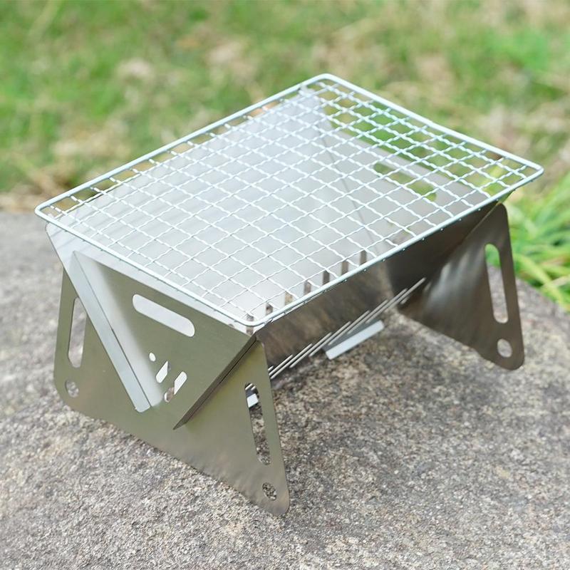 Product Introduction of 1pcs Camping Mini Folding BBQ Grill Charcoal Stove Ventilation Outdoor Oven Portable 51