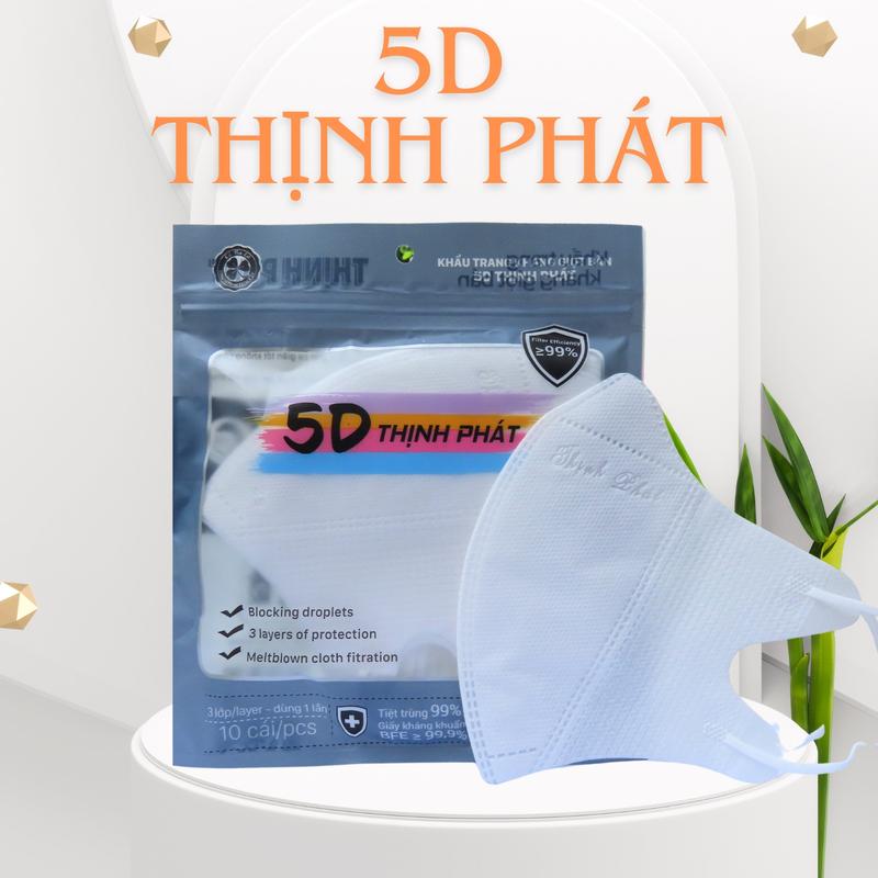  300 Cái khẩu trang 5D THỊNH PHÁT 3 lớp kháng khuẩn Phụ Kiện Accessories Women Che Mặt Voi Khuyên Tai 