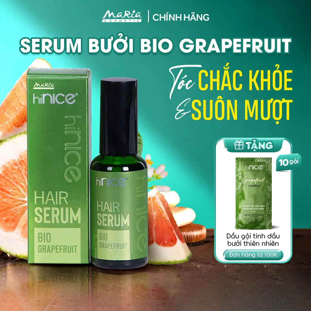 Serum Bưởi hiNICE Bio Grapefuit dưỡng ẩm, giữ nếp tóc uốn chuẩn Salon - Mỹ Phẩm Maria