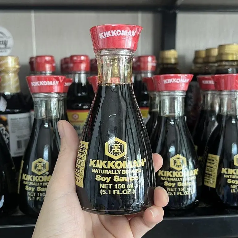 Nước tương Kikkoman chai thủy tinh 150ML | Hương vị truyền thống Nhật Bản, dùng được cho nhiều món ăn