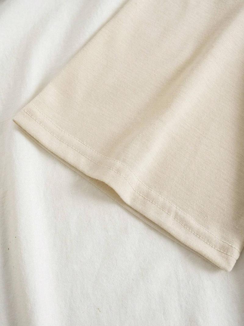 Product Introduction of Women's Letter Print Drop Shoulder Tee, Casual Half Sleeve Round Neck T-shirt, Women's Top for Summer Daily Wear 6