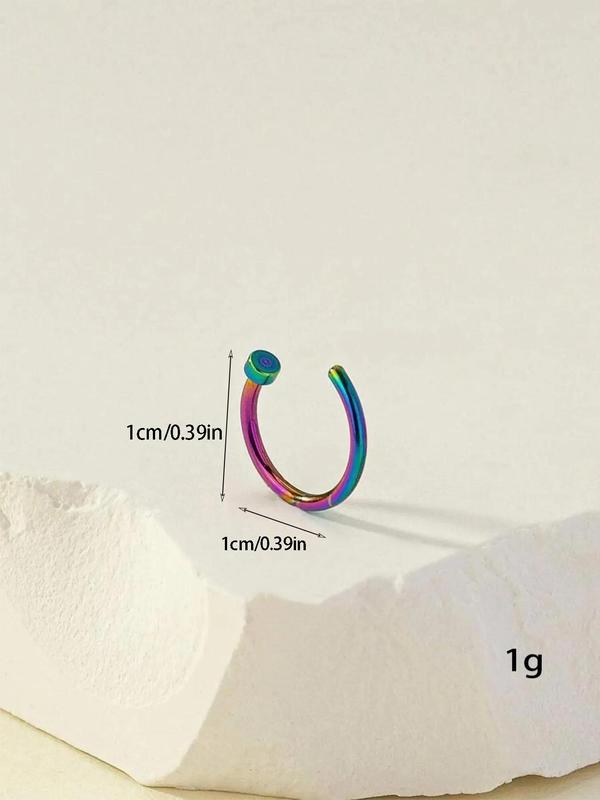Unisex Street Trend C Shape Lip Ring, Trendy Minimalist Lip Ring, Chic Body Jewelry for Daily & Party Decor for Men & Women 7
