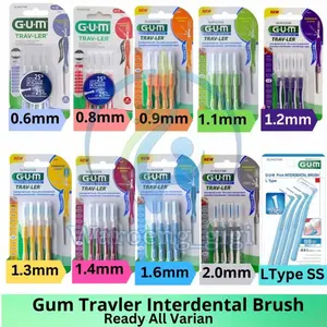 Promo GUM Travler Trav Ler Interdental Brush Sikat Sela Gigi GUM  waroeng gigi - MERAH 0.8mm