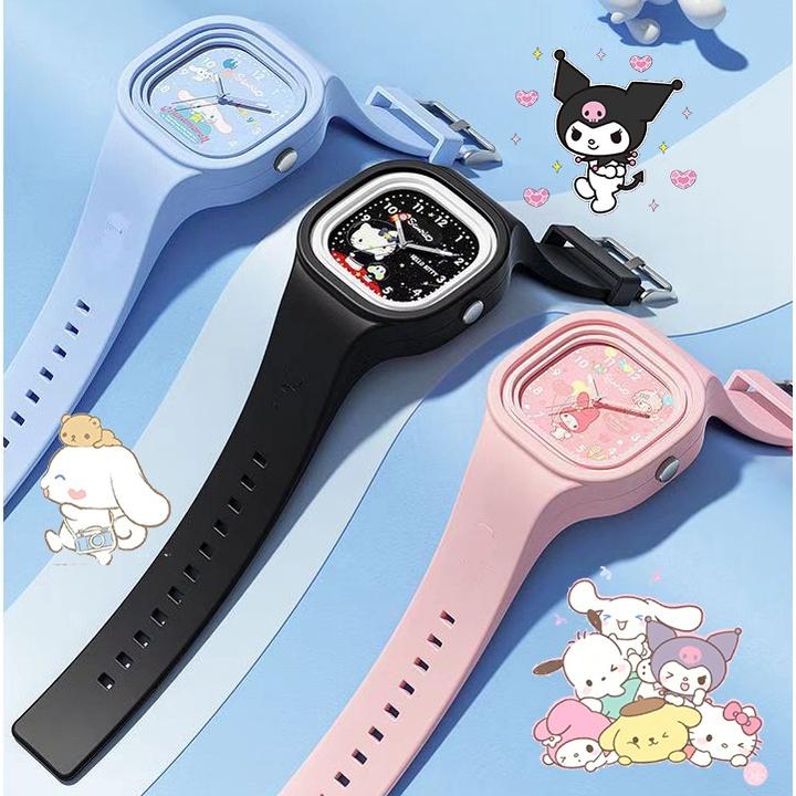 Đồng Hồ Hoạt Hình Sanrio My Melody, Dây Đeo Silicon, Dành Cho Bé Gái Và Trẻ Em, Dễ Thương Và Kuromi, Đồng Hồ Thạch Anh, Chất Lượng Cao, Hoàn Hảo Làm Quà Tặng, Hàng Mới Về Năm 2025 5