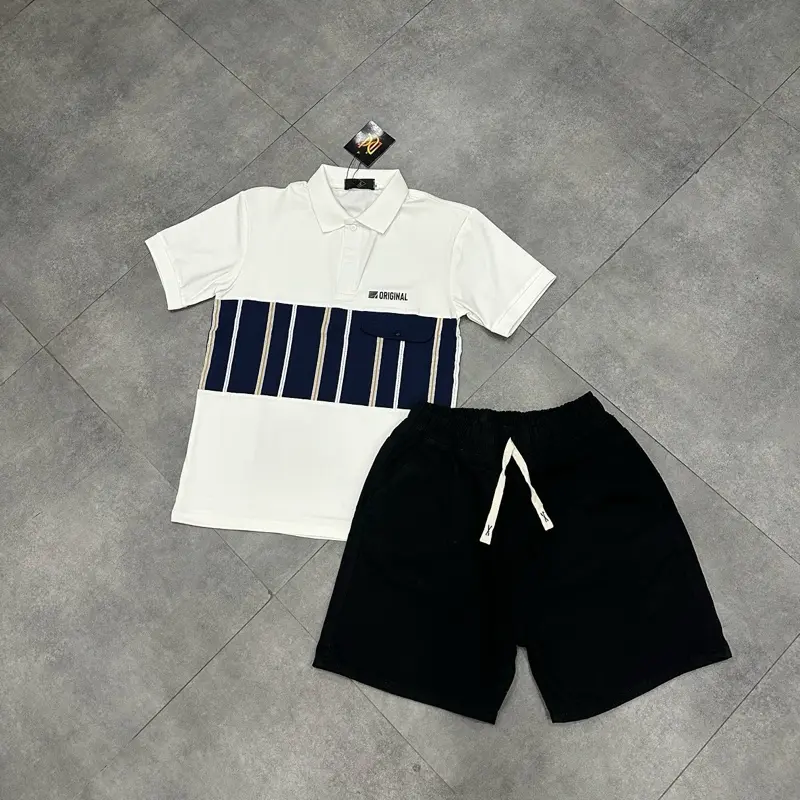 Bộ áo thun Orin và quần short jean đen