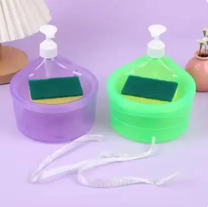 Product Introduction of Automatic Dispenser Portable Soap Dishwashing Liquid Home Adder Press Box Sponge Soap Kitchen Detergent Kitchen Tool Accessorie 1