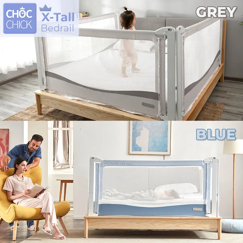 Choc Chick Extra Tall 200cm/180cm/160cm Bedrail Pembatas Pelindung Tempat Tidur Anak Dewasa Bayi Bed 2