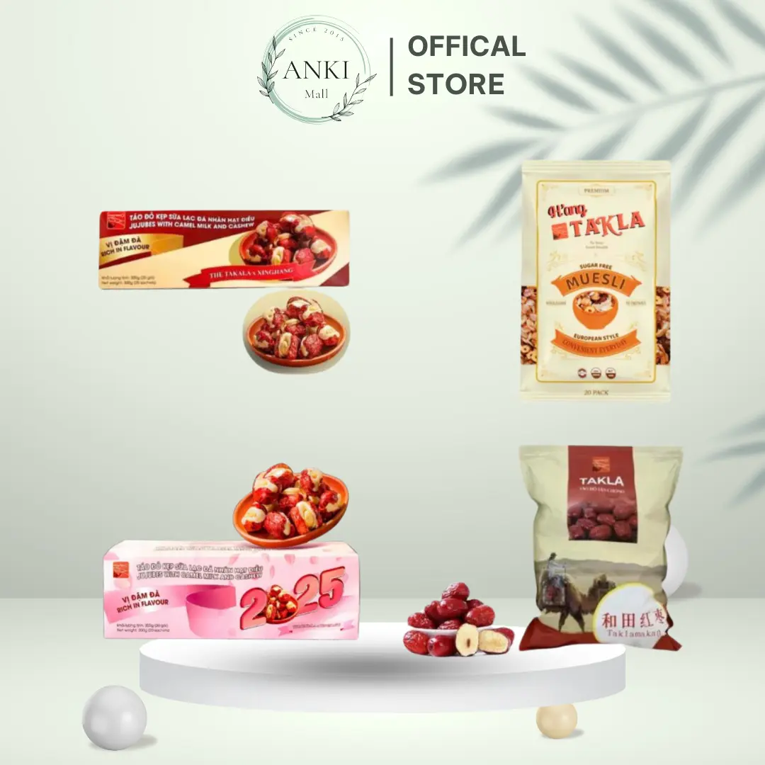 KẸO TÁO Lạc Đà (300gr) - TÁO ĐỎ Tân Cương TAKLA (bịch 1kg)
