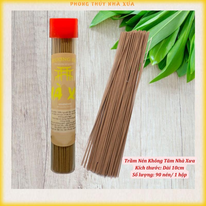 Trầm Que Không Tăm Nhà Xưa Quảng Nam Dài 10cm Hộp 90 Nén Dầu Thơm Phòng Dầu Thơm