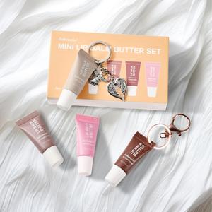Mini Butter Lip Gloss Set, 4 Counts/set Hydrating & Glossy Lip Gloss, Moisturizing Lip Gloss Kit, Portable Lip Balm, Cute Appearance, Suitable for Girls Gift
