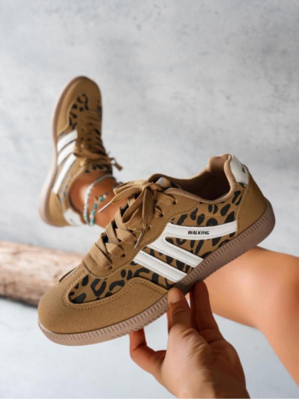 Women's Vintage Fashionable Colorblock Lace Up Walking Shoes, Casual Comfortable Sports Shoes for Outdoor, Lightweight Breathable Non-slip Sneakers for Daily Wear 6