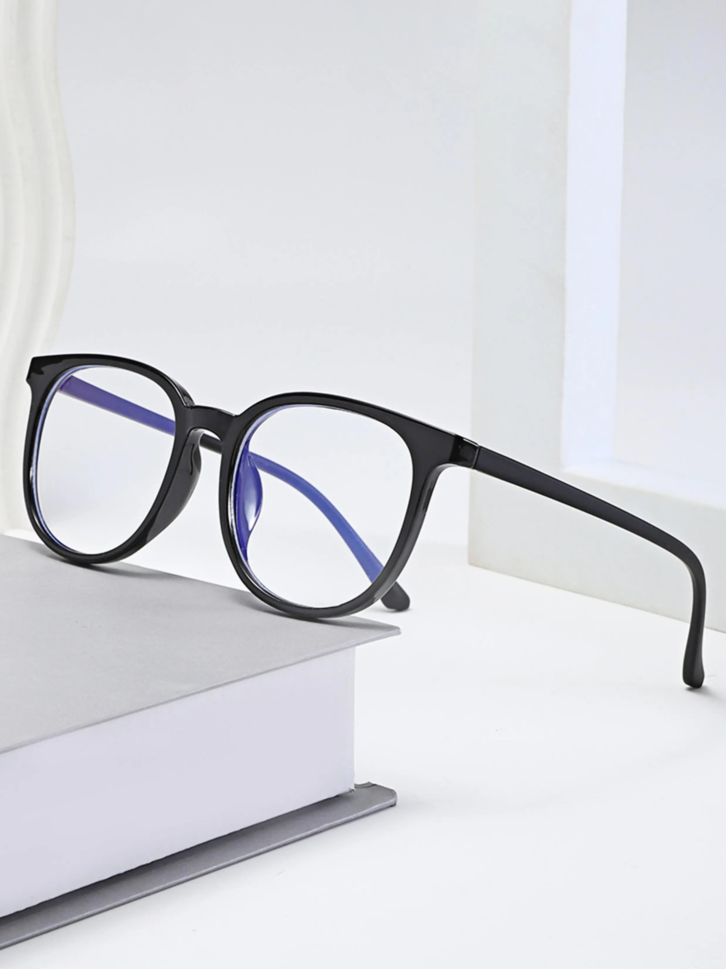 Unisex Simple Style Plain Color Eyeglasses, Casual Trendy Anti-blue Light Eyeglasses for Everyday Use, Fashion Accessories for Outdoor Activities
