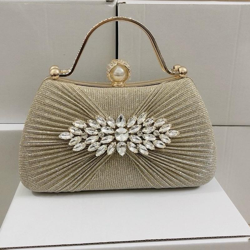 Túi xách kim sa đính đá lấp lánh sang trọng làm sui đi tiệc siêu đẹp Bag Nữ Nhung Da Đinh