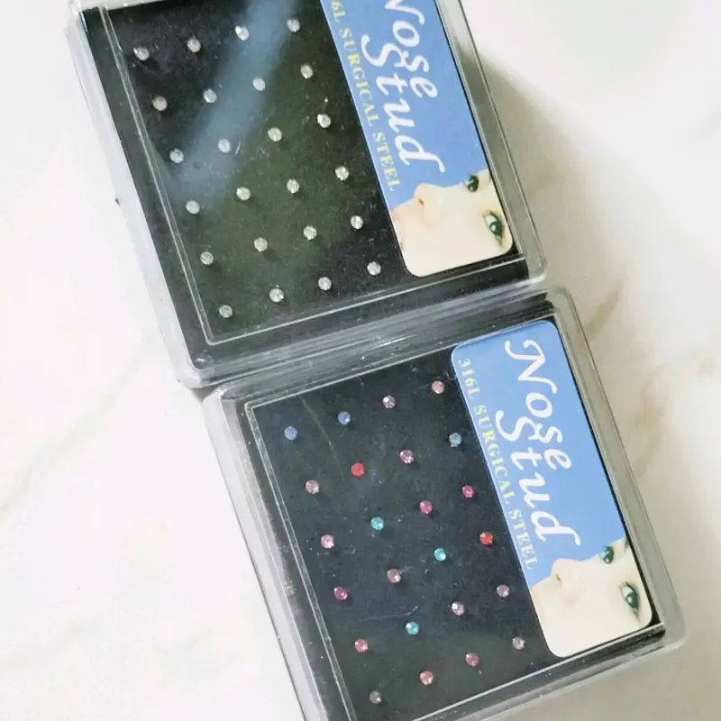 24pcs anting hidung nose stud anti karat anting wanita 0