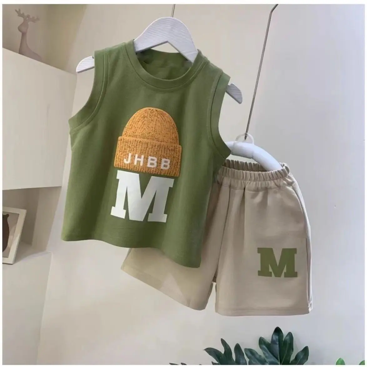 Bộ Vest Mùa Hè Cho Bé Trai, Quần Áo Không Tay Hợp Xu hướng Bộ Đồ Hai Mảnh Đẹp Trai Ruan Cho Trẻ Em, Thích Hợp Cho Bé Trai, Hàng Mới Về 2023