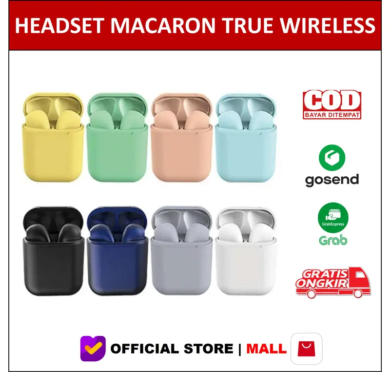 Macaron Inpods 12 Price Black Headset Bluetooth Earphone Inpods