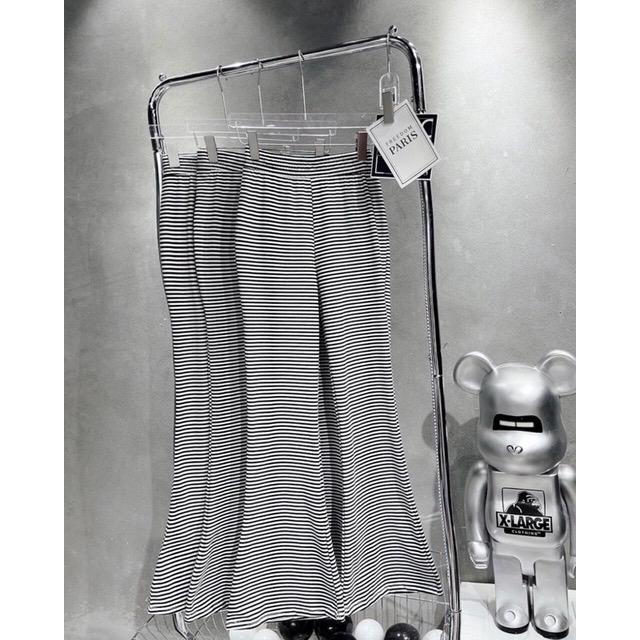  Quần Sọc Gân ống Loe Nử Có túi 2 bên Sọc Kẻ Nữ fom chuẩn Women Thun 