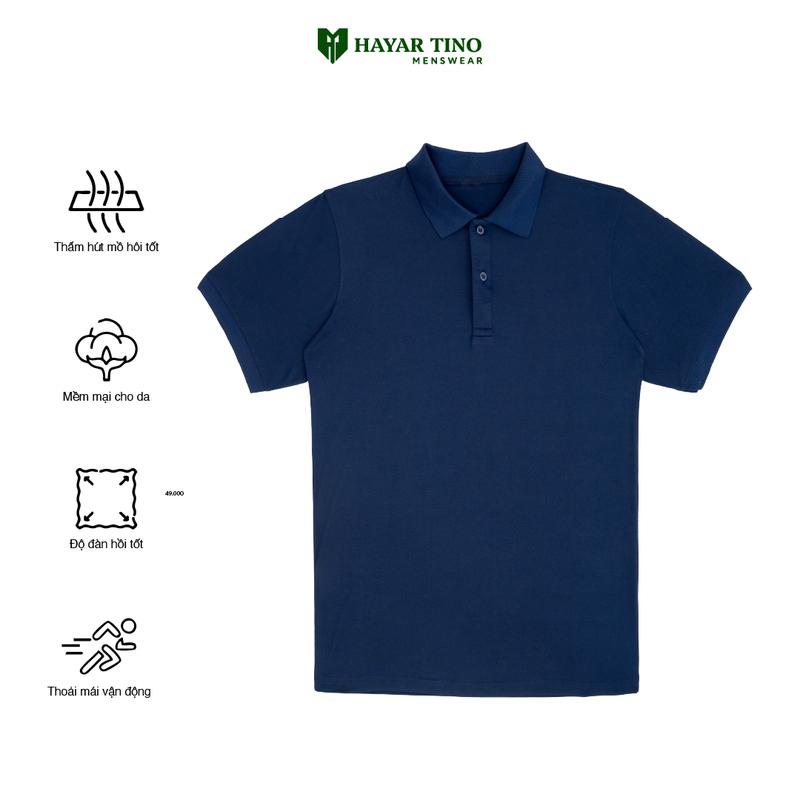 Áo Thun Polo Xanh Navy Cổ Bẻ Vải Cá Sấu - Nam Đẳng Cấp Menswear Shirt