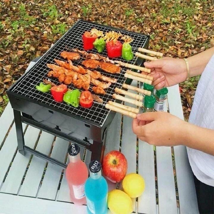 Bếp Nướng Than Hoa BBQ , Bếp Nướng Ngoài Trời Bằng Thép Siêu Dày ,  Bếp Nhập Khẩu 8
