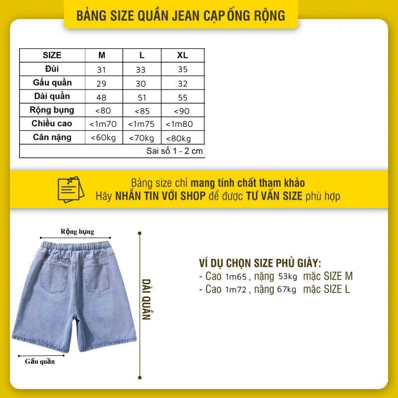 Quần short jean nam nữ SUN CLOSET S2 Wash Xanh Đậm đa dạng mẫu mã năng động thoải mái Menswear Ong Pants Có Túi Loang 7