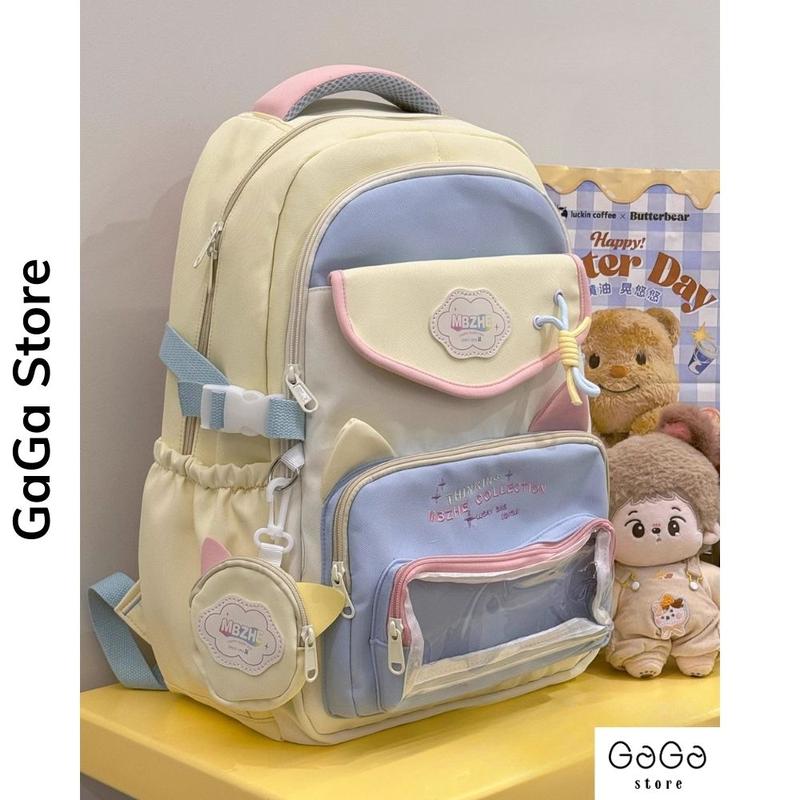 Balo đi học phối màu dễ thương cho học sinh cấp 2,cấp 3 phong cách ulzzang hàn quốc B819 gaga store