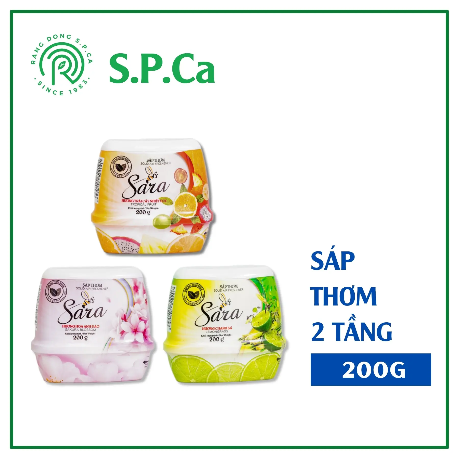 Sáp thơm 2 tầng Sara 200g - SPCa000006