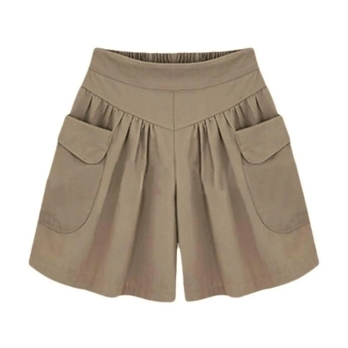 European and American summer plus size women's clothing fat mm wide leg shorts female 200 pounds sister all-match hot pants skirt pants female summer
