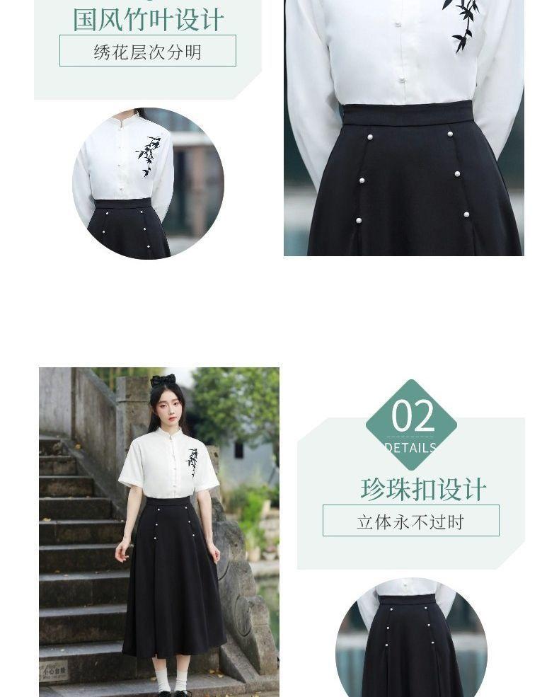 Product Introduction of Elegant Chinese Hanfu Outfit Set for Teens - Poetry Recital, School Sports Day, Graduation Choir Performance |     Traditional Costume for Middle High School Students 10