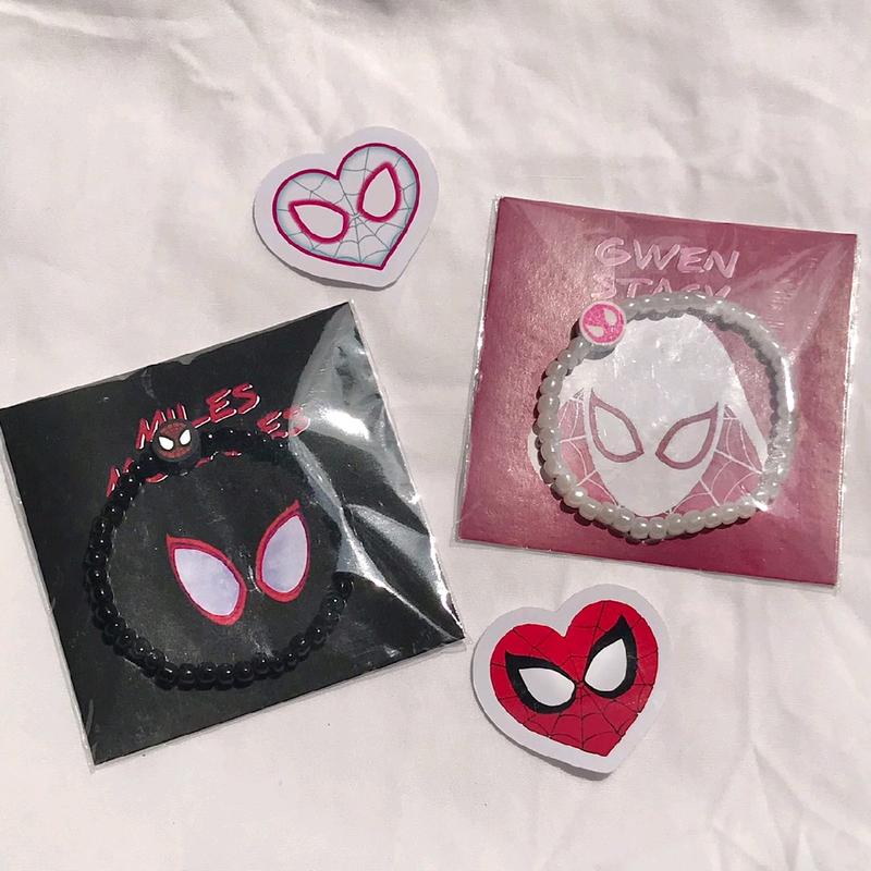 Gelang Couple Spiderman Miles Morales & Gwen Stacy V3 | Gelang Spiderman | Gelang Couple Spiderman Karet Bracelets 1