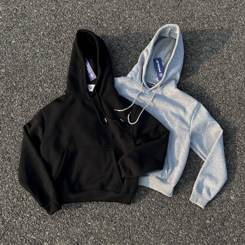 Áo Hoodie Nam Nữ Form CROP Chất Nỉ Bông Cao Cấp Trơn dày dặn ấm áp