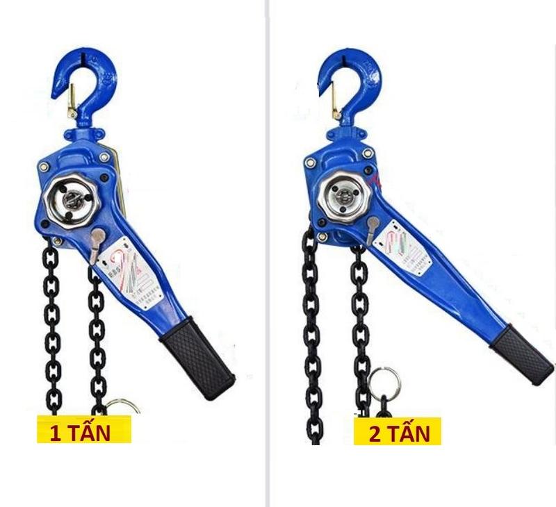  Pa lăng xích lắc tay Tời pa lăng xích trọng tải 2T-1T xích dài 1,5 mét 