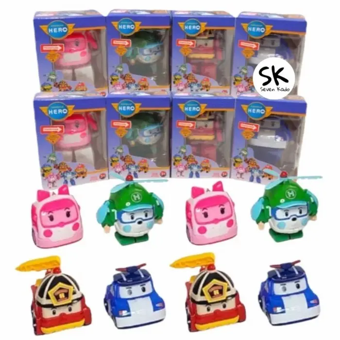 Mainan Anak Robocar Poli Hero Transforming Robot 18-8 Bisa Berubah Jadi Robot 0