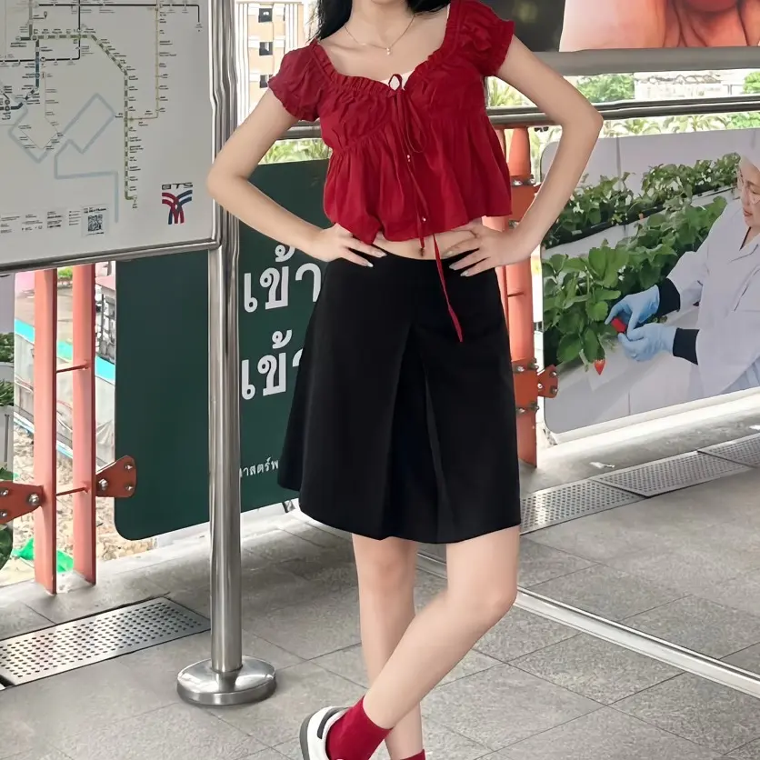 Tặng kèm áo hai dây yếm Nini khi trên live - Áo kiểu cách điệu nữ tính Miko - Eighteen Again