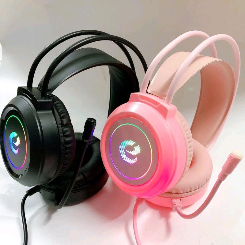 Tai nghe Chụp tai Headphone có dây USB âm thanh 7.1 LED Micro Đàm thoại,Bass Căng to Earphone,Nghe Nhạc - Tai nghe Gaming RGB LED, âm thanh 7.1