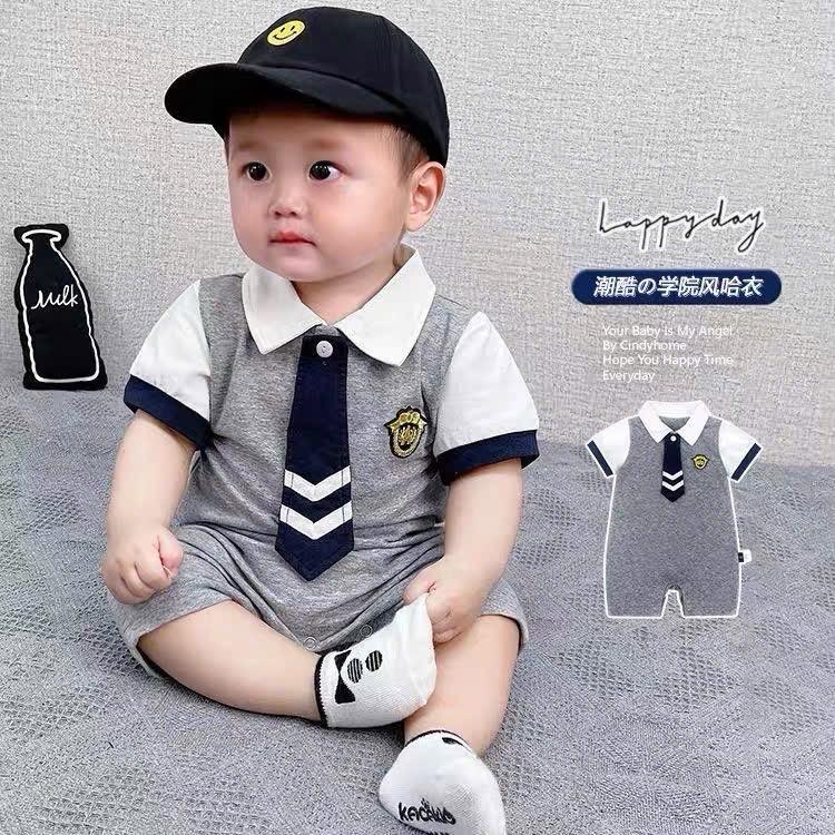 sét body công tử xịn đẹp cho bé trai ️️️ chất liệu tăm đũa cotton hàng đẹp  mềm mát - thấm mồ hôi- ri5:5-12kg 2
