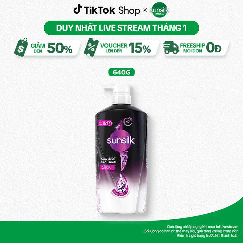 3 FS Dầu xả Sunsilk với tinh dầu Trái Bơ và dầu Argan hỗ trợ Dưỡng Tóc không xơ rối và bết dính 640g